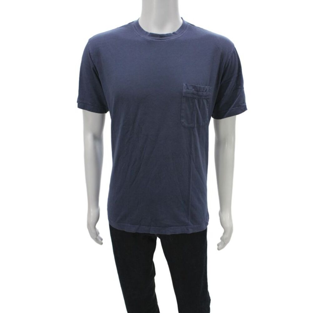 Zegna Sport Mens Basic Blue Cotton Crew Neck Short Sleeve T-Shirt Size 2XL